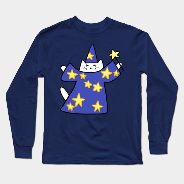 Wizard Cat Long Sleeve T-Shirt by saradaboru